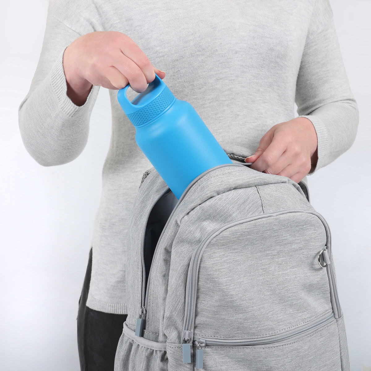 Sistema Stainless Steel Insulated Drink Bottle with Carry Handle 1L Assorted