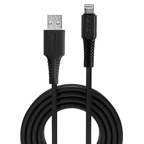 Lindy 1m USB Type A to Lightning Cable Black