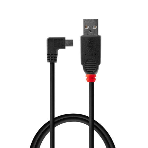 Lindy 1m USB 2.0 Cable Type A to 90 Degree Mini-B