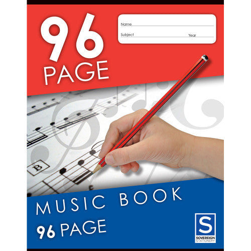 Sovereign Music and Theory Book 225 x 175mm 96 Page Pack of 10