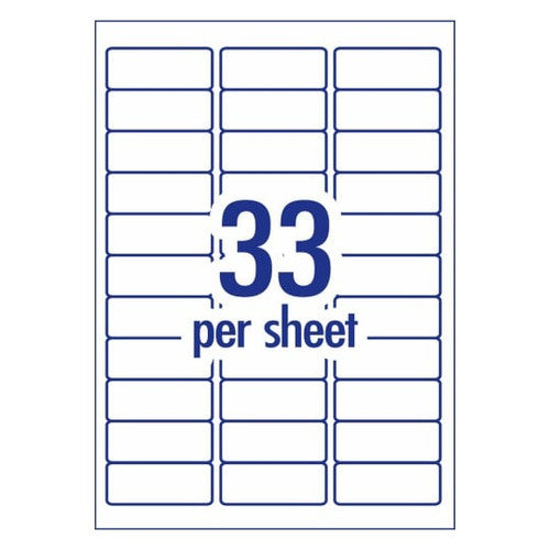 Avery Premium Address Labels with AveryEco L7157 64 x 24.3mm 33UP Pack 1650