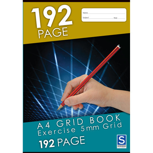 Sovereign Grid Book A4 5mm Grid 192 Page Pack of 10