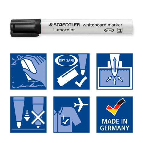 Staedtler Lumocolor Whiteboard Marker Bullet Tip Green Each 351-5