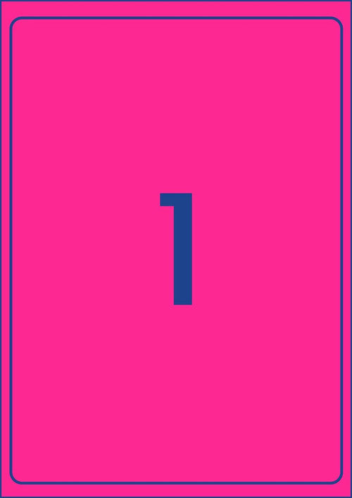 Avery Fluoro Pink High Visibility Shipping Labels L7167FP 199.6 x 289.1mm 1UP 25 Pack
