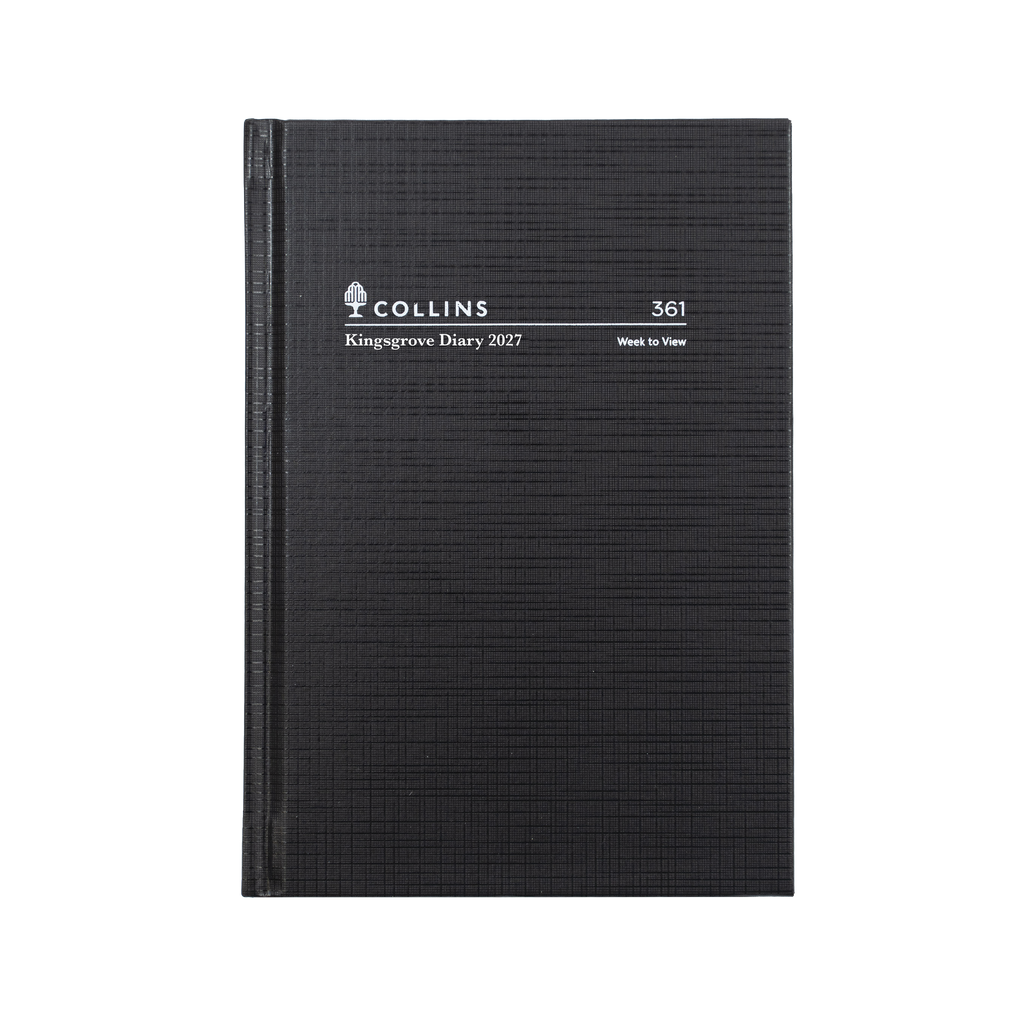 Collins Kingsgrove Diary 2027 A6 Week to a View Black