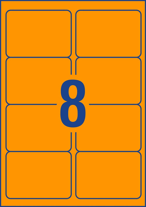 Avery Fluoro Orange High Visibility Shipping Labels 99.1 x 67.7mm Pack 200