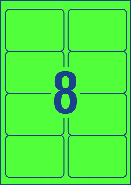 Avery Fluoro Green High Visibility Shipping Labels 99.1 x 67.7mm Pack 200