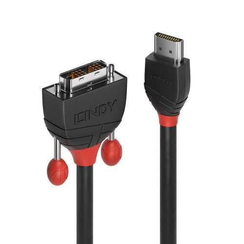 Lindy 10m HDMI to DVI-D Cable Black Line