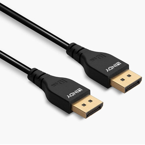 Lindy 2m Slim DisplayPort 1.4 Cable Black