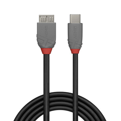 Lindy 3m USB 3.2 Type C to Micro-B Cable 5Gbps Anthra Line