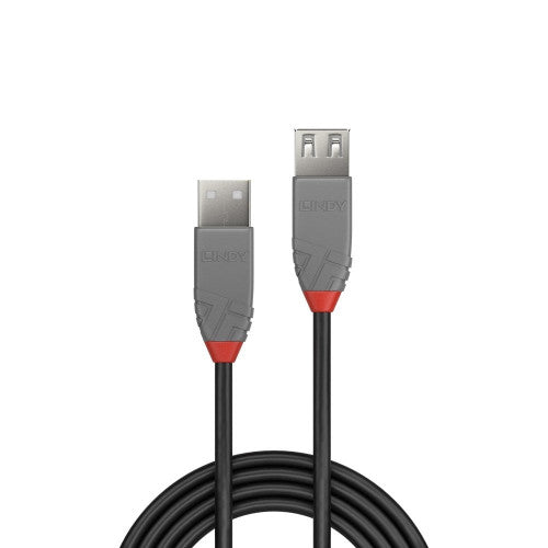 Lindy 0.5m USB 2.0 Type A Extension Cable Anthra Line