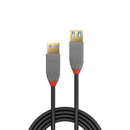 Lindy 1m USB 3.0 Type A to A Extension Cable Anthra Line