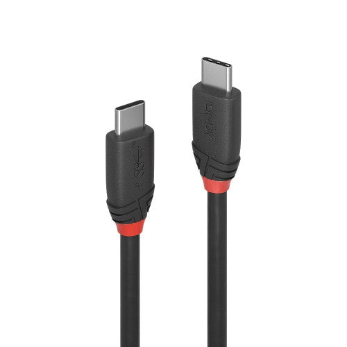 Lindy 1.5m USB 3.2 Type C to C Cable 20Gbps Black Line