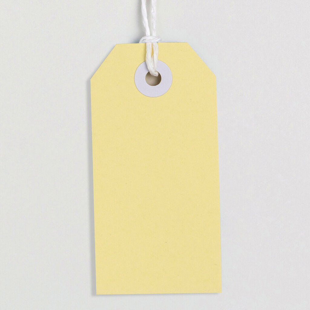 Avery Tag-It with String Size 3 Pastel Yellow Pack 24