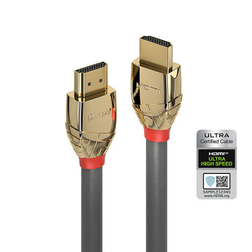 Lindy 3m Ultra High Speed HDMI 2.1 Cable Gold Line