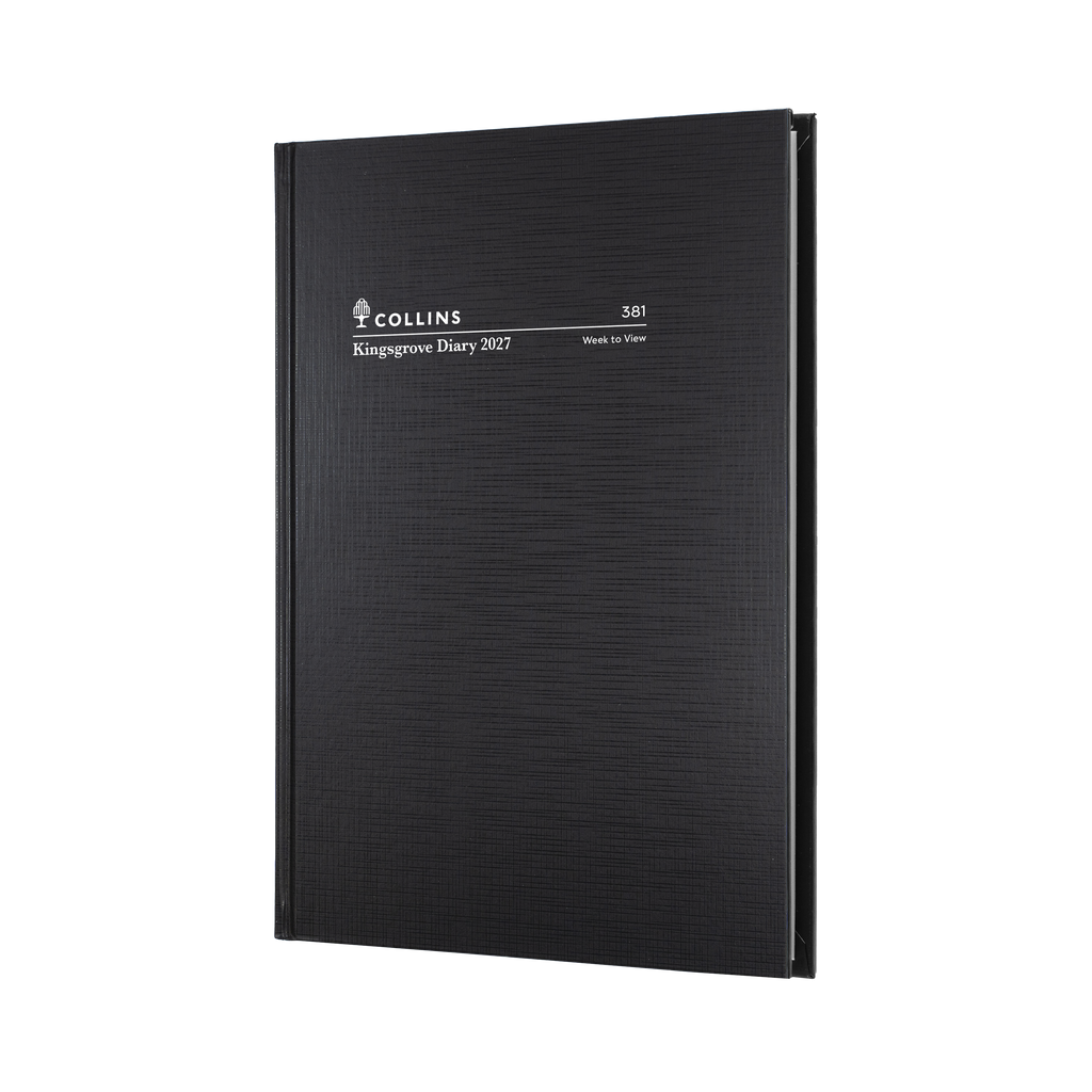 Collins Kingsgrove Diary 2027 A5 Week to a View Black