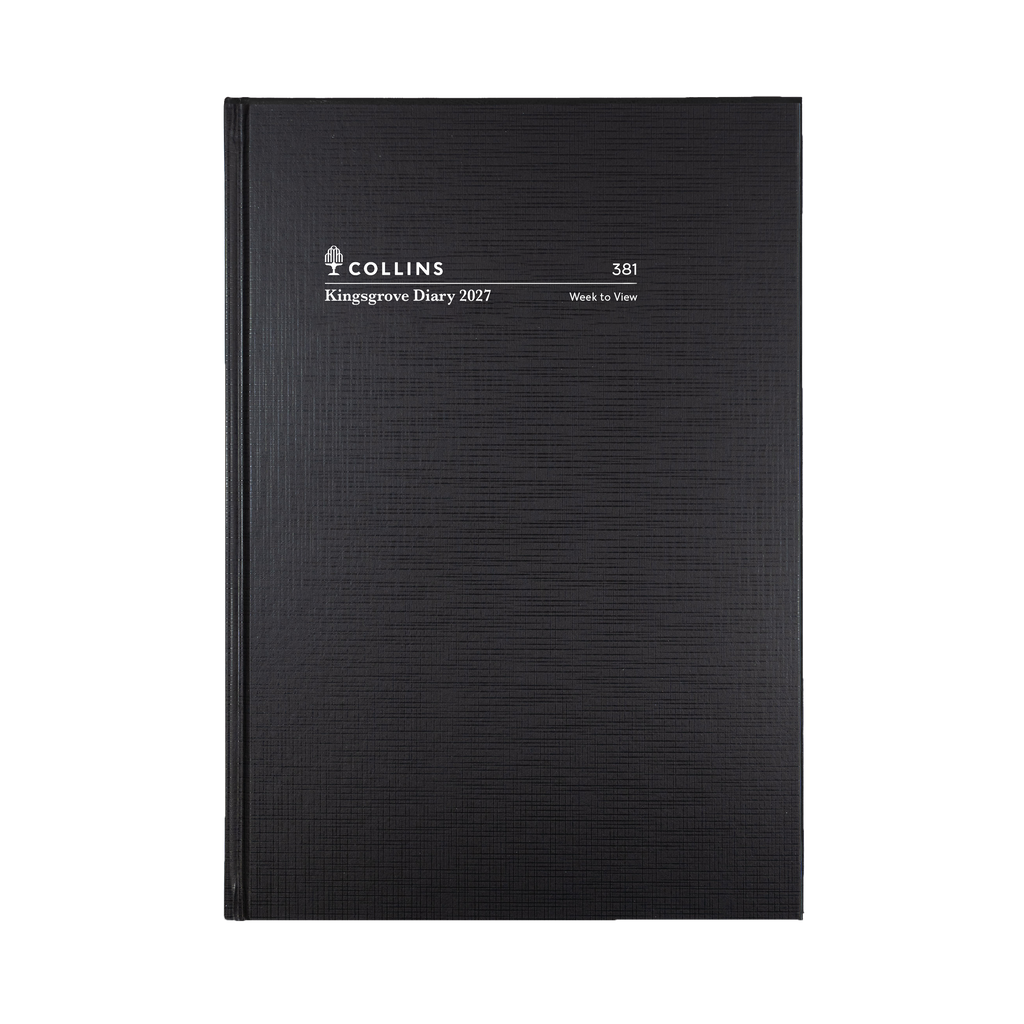 Collins Kingsgrove Diary 2027 A5 Week to a View Black