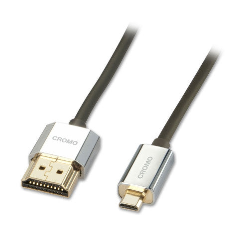 Lindy 0.5m Slim HDMI to Micro HDMI Cable Cromo Line