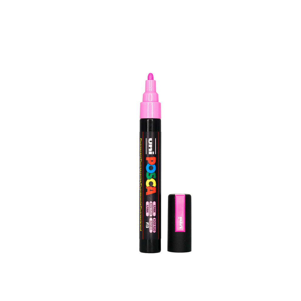 POSCA PC-5M Paint Marker Medium Bullet Tip Fluorescent Pink