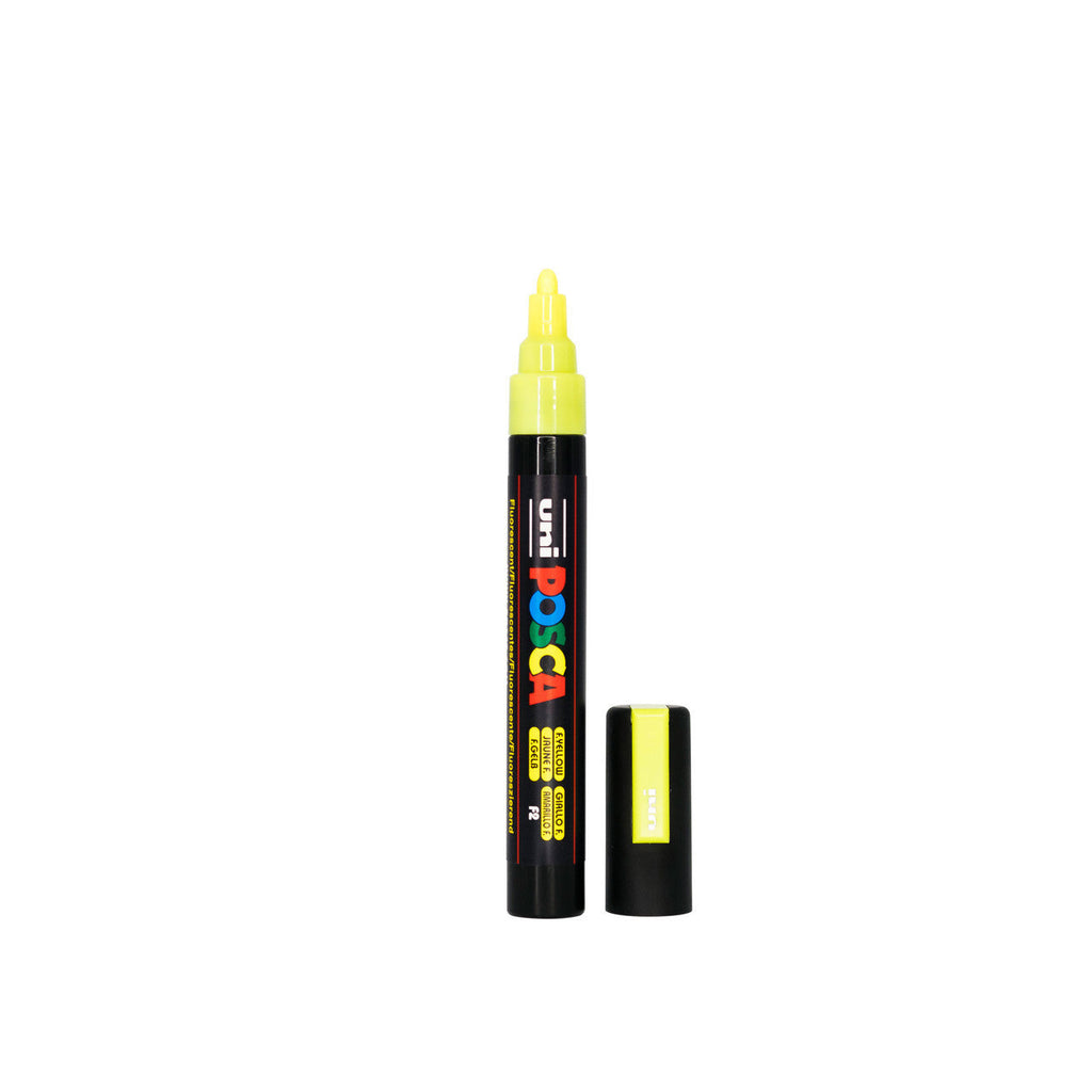 POSCA PC-5M Paint Marker Medium Bullet Tip Fluorescent Yellow