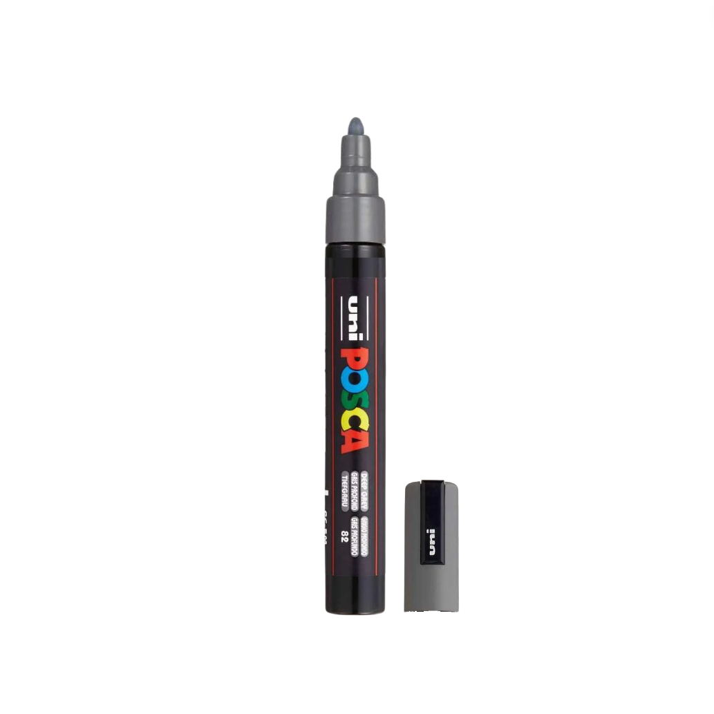 POSCA PC-5M Paint Marker Medium Bullet Tip Deep Grey