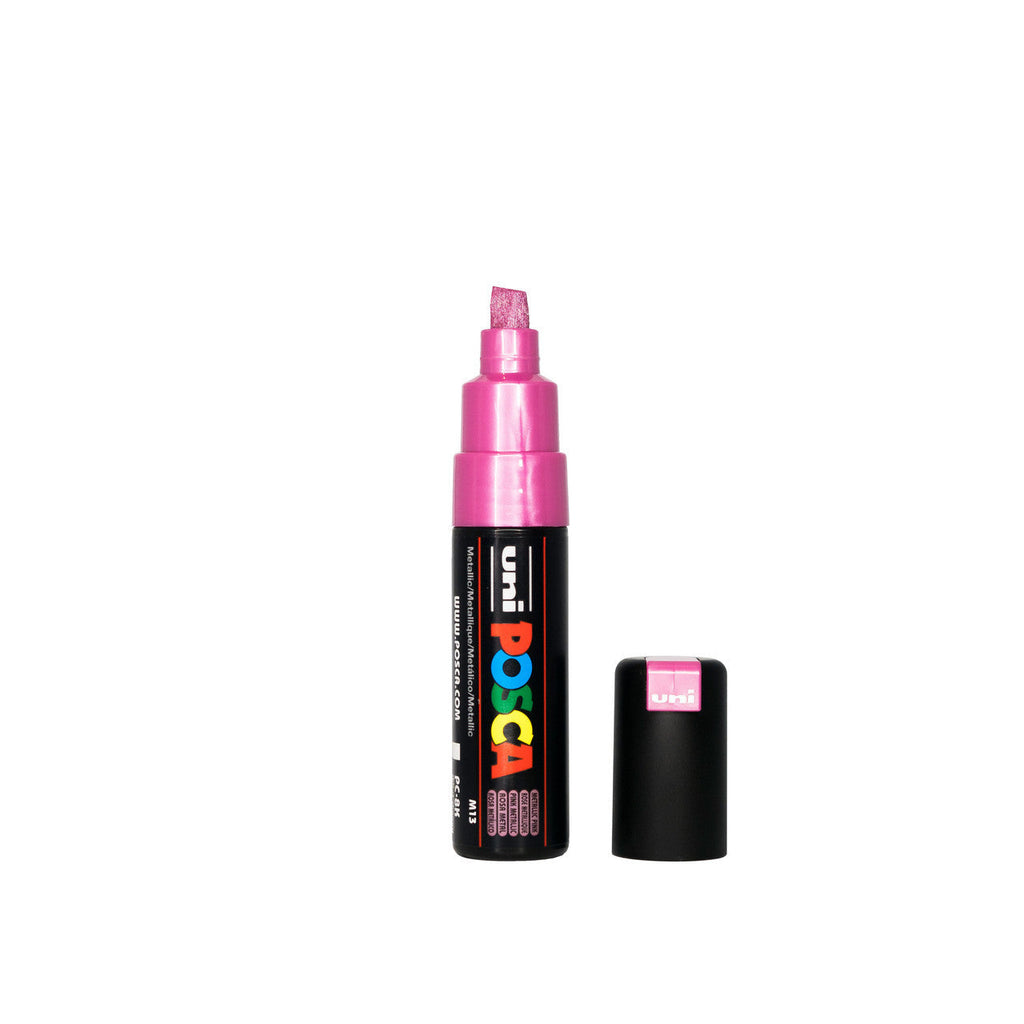POSCA PC-8K Paint Marker Broad Chisel Tip Metallic Pink