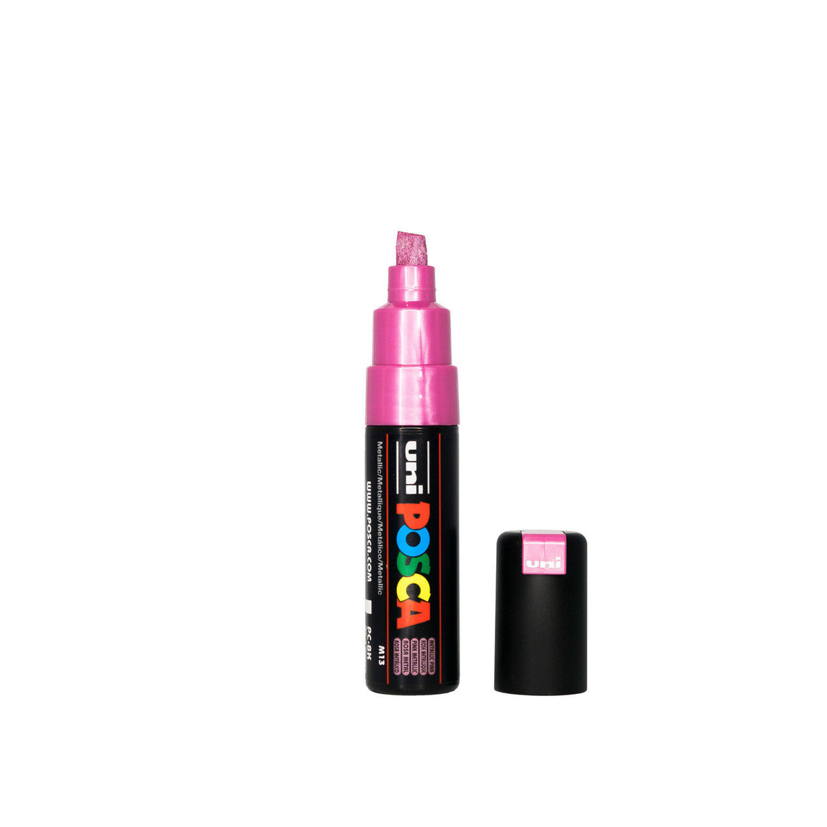POSCA PC-8K Paint Marker Broad Chisel Tip Metallic Pink