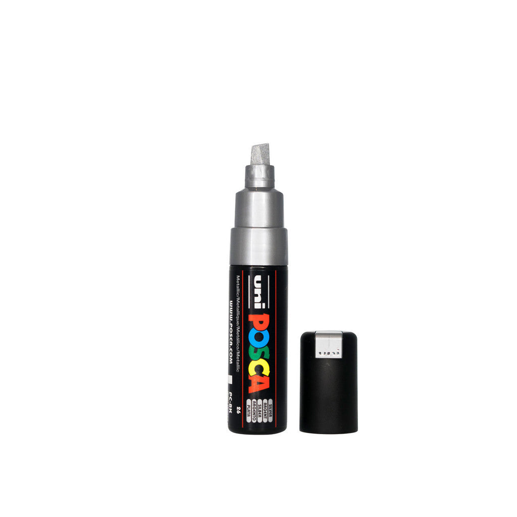 POSCA PC-8K Paint Marker Broad Chisel Tip Silver