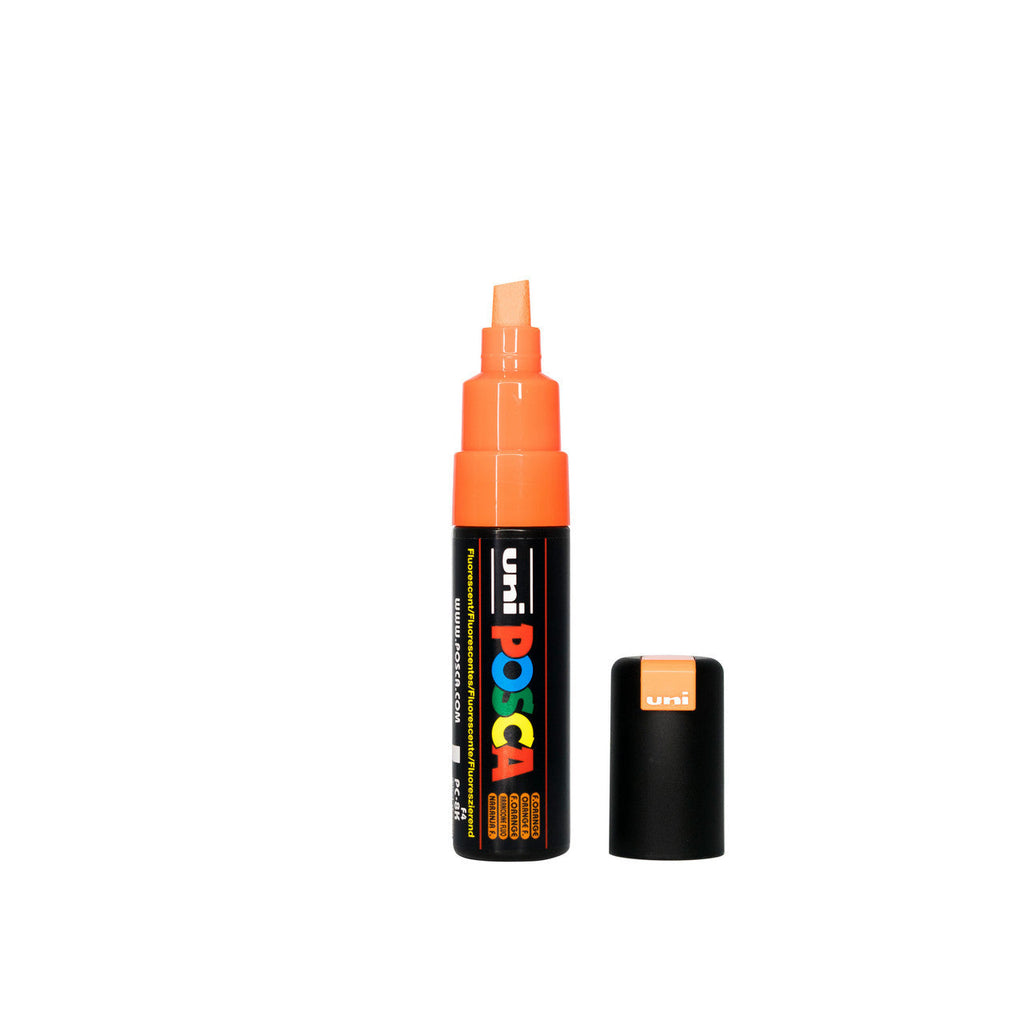 POSCA PC-8K Paint Marker Broad Chisel Tip Fluoro Orange