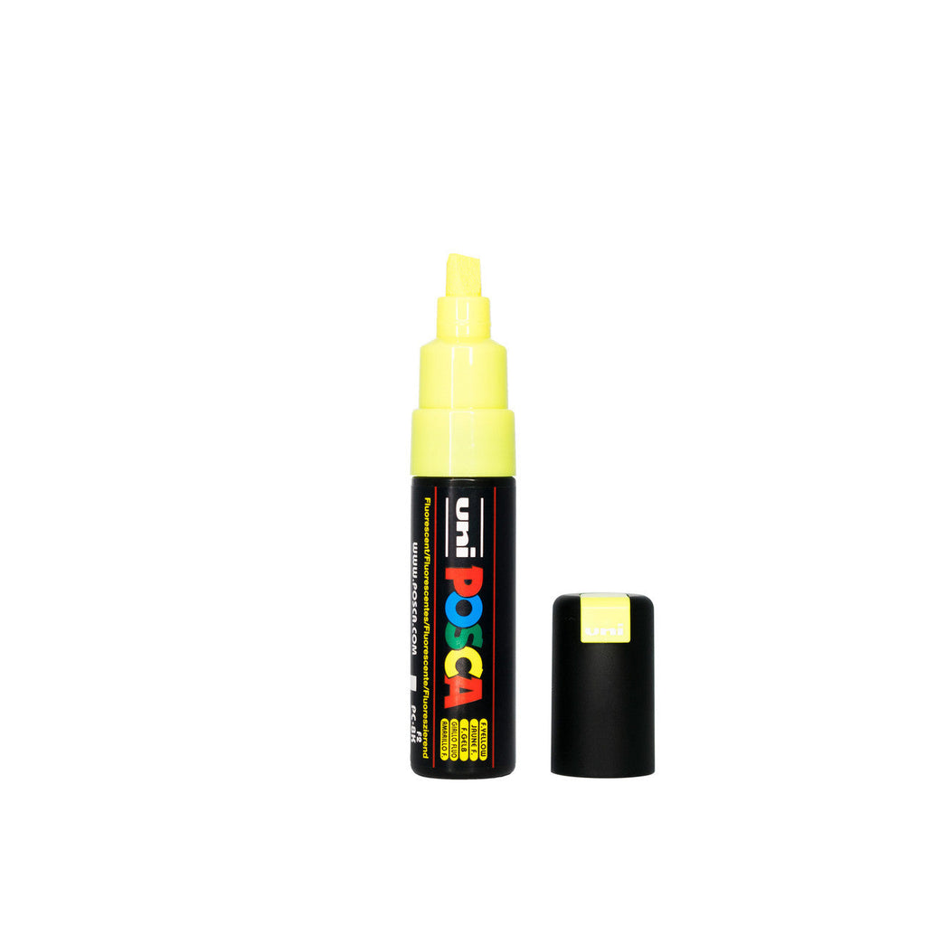 POSCA PC-8K Paint Marker Broad Chisel Tip Fluoro Yellow