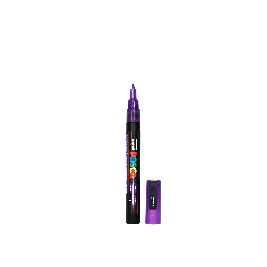 POSCA PC-3M Paint Marker Fine Bullet Tip Glitter Violet
