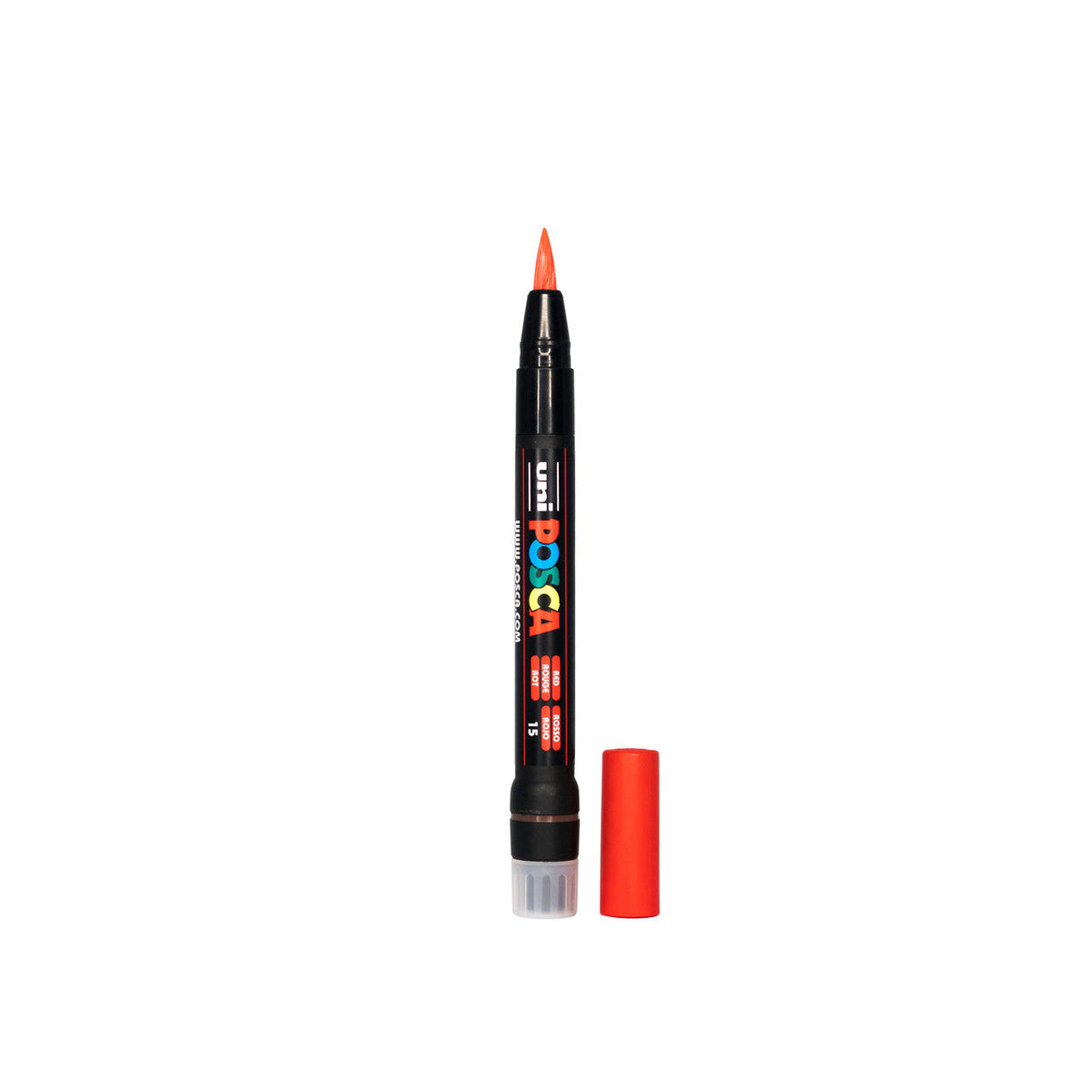 POSCA PCF-350 Paint Marker Flexible Brush Tip Red