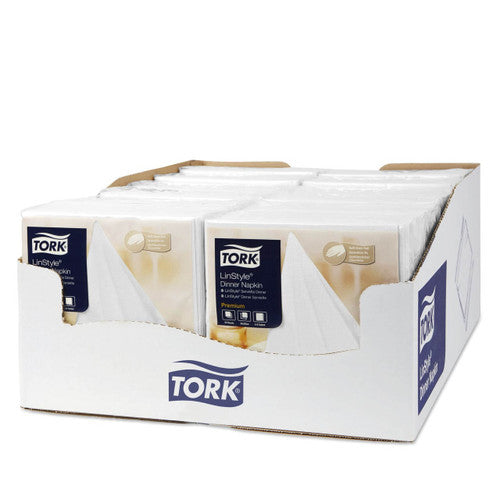 Tork Linstyle Quarterfold White Dinner Napkin Carton of 12