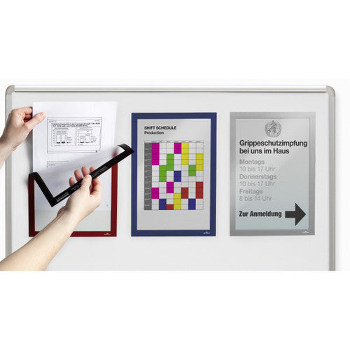 Durable Duraframe Magnetic A4 Silver Pack 5