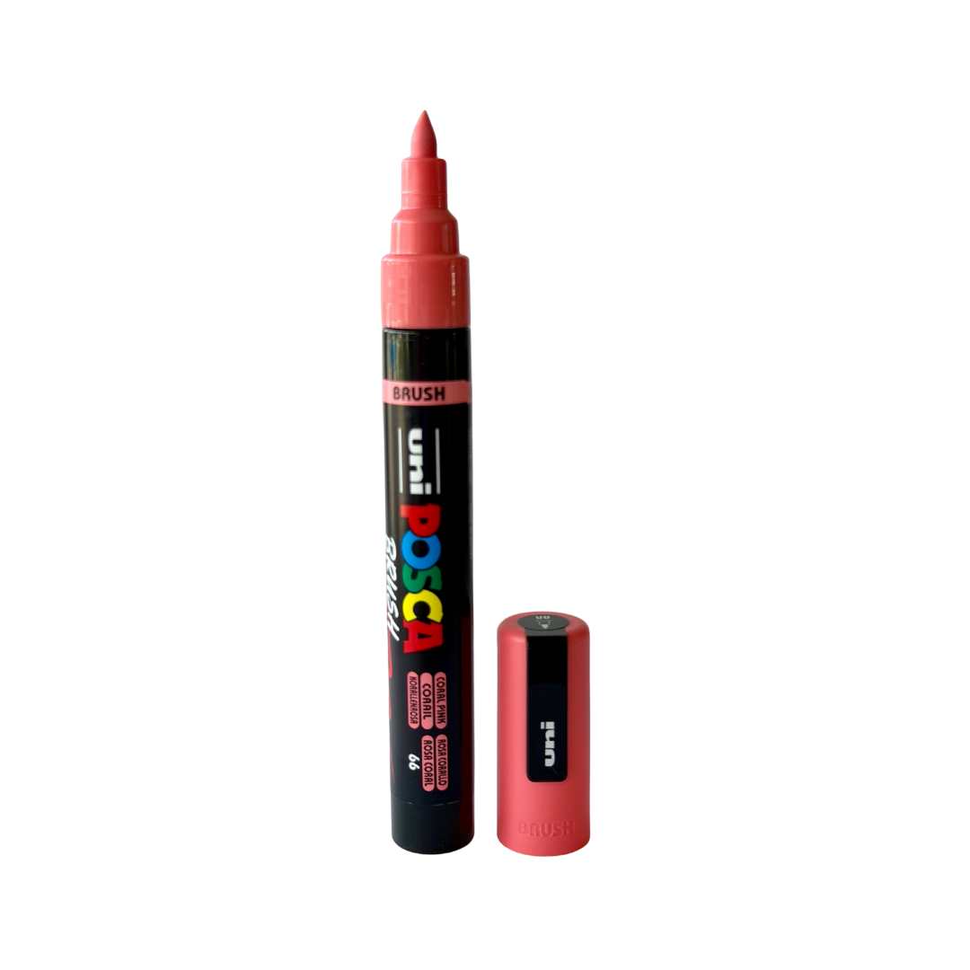 POSCA PC-5BR Paint Marker Medium Brush Tip Coral Pink