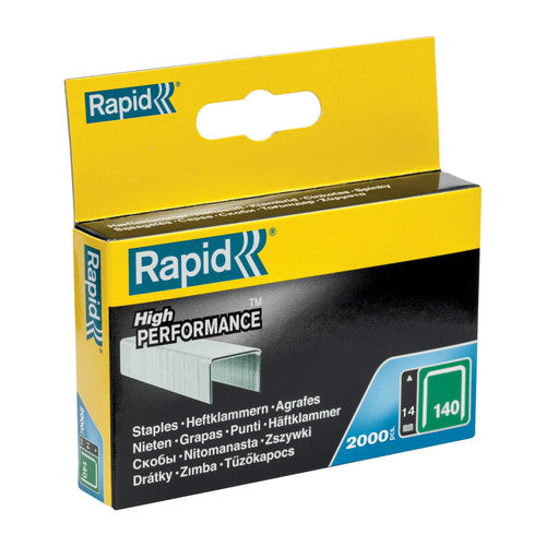Rapid No.140 Flatwire Staples 14mm Box 2000
