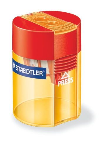 Staedtler Double Hole Tub Sharpener Assorted Colours Box 10 512 006