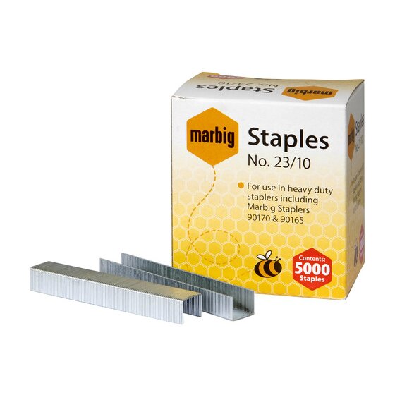 Marbig Staples Heavy Duty No 23/10 Box of 5000 for 90165 90170
