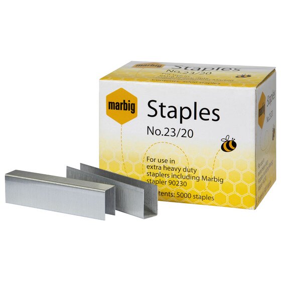 Marbig Staples Heavy Duty No 23/20 Box of 5000 for 90230