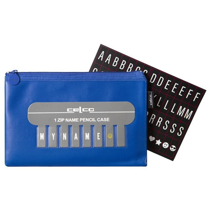 Celco Name Pencil Case Blue Small 1 Zip 225 x 143mm Pack of 10