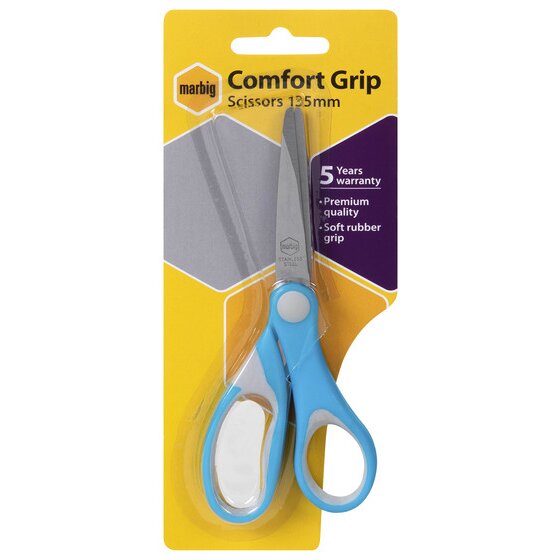Marbig Comfort Grip Scissors 135mm Assorted
