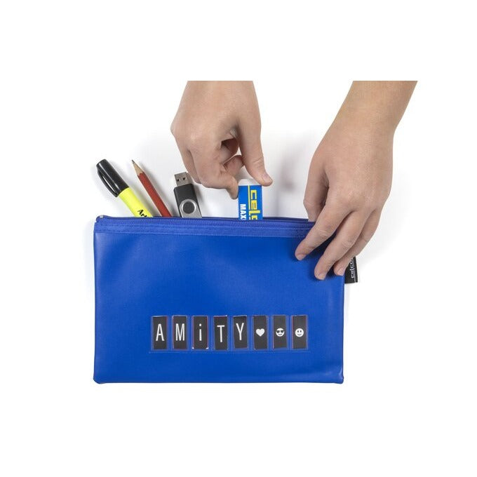 Celco Name Pencil Case Blue Small 1 Zip 225 x 143mm Pack of 10