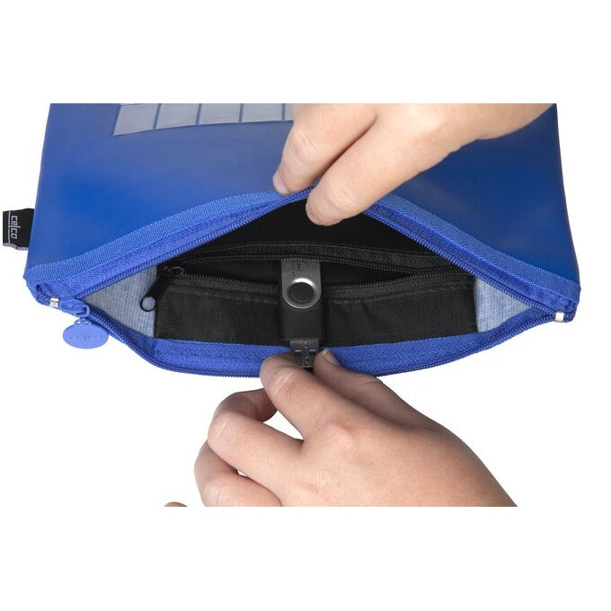 Celco Name Pencil Case Blue Small 1 Zip 225 x 143mm Pack of 10