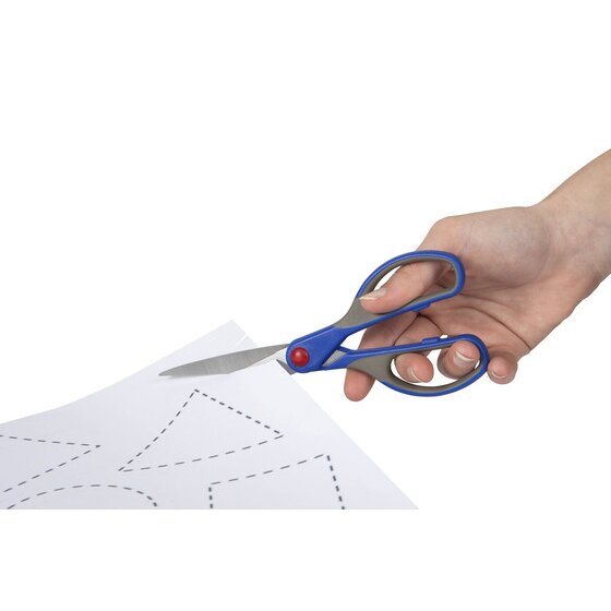 Marbig Comfort Grip Scissors 182mm Left and Right Hand Blue Grey