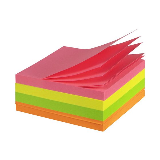 Marbig Brilliant Cube Notes 75 x 75mm Assorted