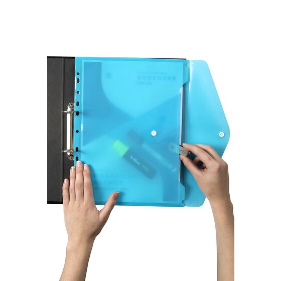 Marbig Binder Wallet A4 Right Side Open Marine Pack of 12