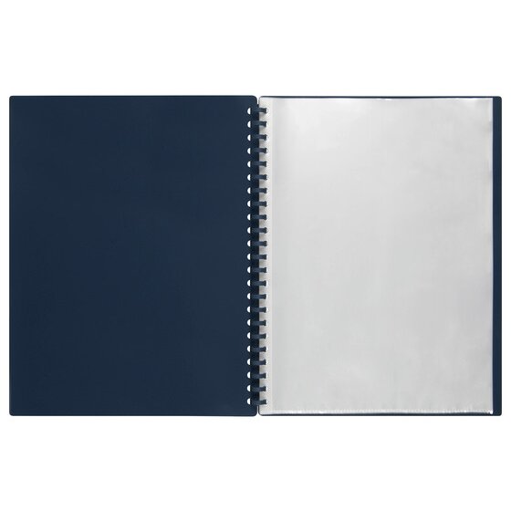 Marbig Refillable Display Book 20 Pocket A4 Dark Blue