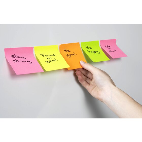 Marbig Brilliant Notes 75 x 75mm Assorted Pack of 5