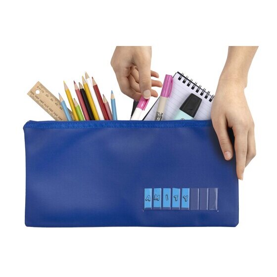 Marbig Pencil Case Name Large 325 x 165mm Summer Colours Assorted Box of 12