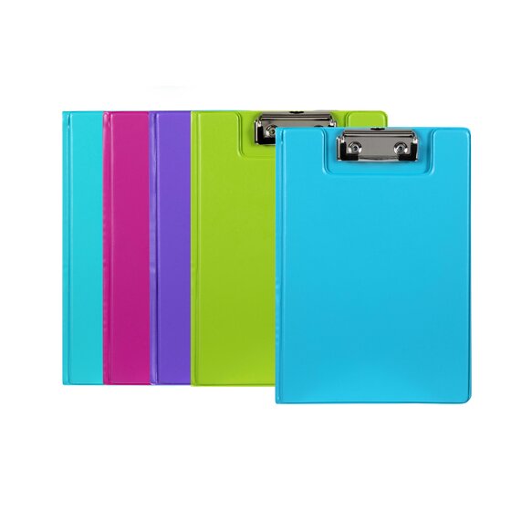Marbig Clipfolder Polypropylene A4 Summer Colours Assorted Box of 12